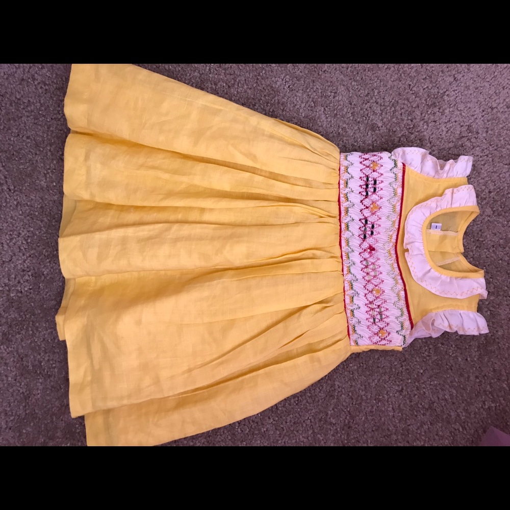 Girl yellow dress